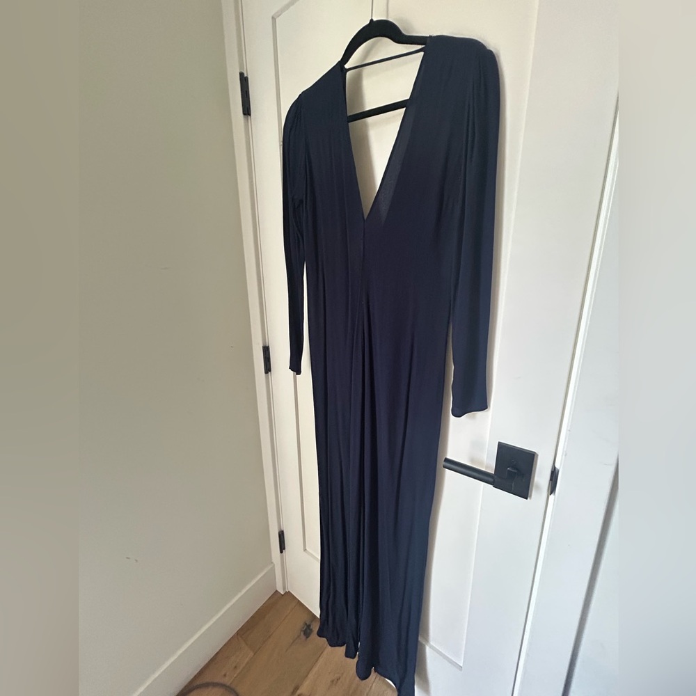 Navy blue Reformation dress.